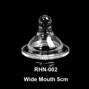 ROWEY Système <span class=keywords><strong>de</strong></span> biberon <span class=keywords><strong>en</strong></span> silicone <span class=keywords><strong>de</strong></span> haute qualité, sans odeur, à col large, pour bébé, tétine naturelle - Product Image 4