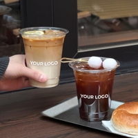 Gobelets en plastique PET transparents Allwin Packfactory pour services alimentaires, 12 oz et 16 oz, pour café, bar à jus, milk-shake, boissons froides, avec couvercles