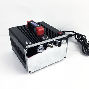 Compresor de aerógrafo con pistola pulverizadora, alimentación por gravedad, velocidad ajustable, bomba de aire eléctrica portátil para pintura artística y modelismo - Product Image 3