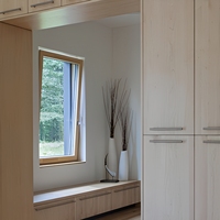 Fenêtre à battant horizontal en alliage d'aluminium avec double vitrage trempé, isolation thermique en acier inoxydable, design moderne pour cuisine