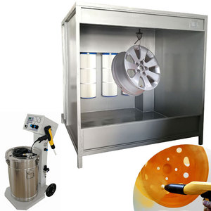 Nouvelles machines électrostatiques manuelles de cabine de revêtement en poudre avec <span class=keywords><strong>pistolet</strong></span> de pulvérisation pour l'industrie de la construction de substrats métalliques de <span class=keywords><strong>peinture</strong></span> de <span class=keywords><strong>jante</strong></span> de voiture - Product Image 3