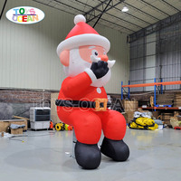 Grand modèle gonflable Père Noël, Mascotte gonflable publicitaire extérieure pour Noël, idéal pour les centres commerciaux, festivals et décorations de vacances