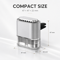 Best-seller transfrontalier : Diffuseur de parfum pour voiture en alliage d'aluminium à fixation sur grille d'aération, parfum floral, aromathérapie liquide, rafraîchisseur d'air