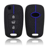 Étui pour clé de voiture K2/K5 2012-2019, pour Carens/Sportage/Sorento/Stonic, housse en silicone pliable résistante aux rayures