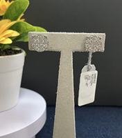 Großhandel Runde Blumencluster-Ohrringe mit Diamanten und CZ-Steinen für Damen, Vielseitige Alltagsstile Verfügbar für OEM