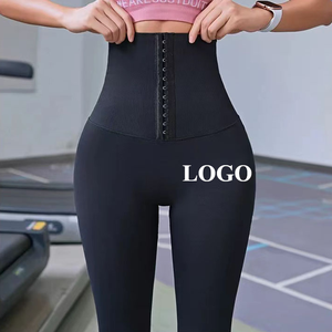 Women's Mid Waist Yoga <b>Leggings</b> Cotton/Bamboo Fiber Breathable New Style Custom Running Solid <b>Pattern</b> Plus Size OEM Service - Product Image 1