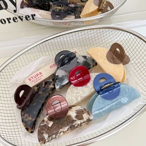 SAIYII – Pinces à <span class=keywords><strong>cheveux</strong></span> demi-lune en acétate marbré avec <span class=keywords><strong>boucle</strong></span> contrastante, incontournables pour femmes, usage quotidien, vente en gros - Product Image 1