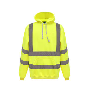 Veste à capuche réfléchissante pour hommes, avec poches, sweat-shirt de sécurité avec fermeture éclair, de couleur <span class=keywords><strong>Orange</strong></span> et noire - Product Image 4