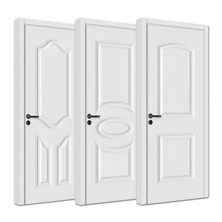 Porte in legno con primer di colore bianco interno in stile americano europeo personalizzato camera interna contemporanea porta in legno bianco prime skin