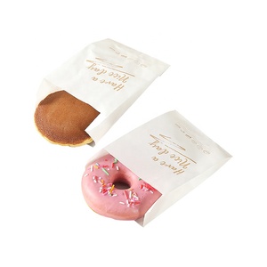 Confezionamento alimentare sacchetti bianchi per pasticceria ciambelle imballaggio <span class=keywords><strong>Mini</strong></span> biscotto custom Logo stampa carta trattare sacchetti da forno - Product Image 5