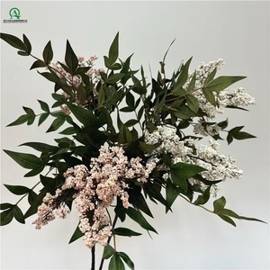 Rama de hojas artificiales de <span class=keywords><strong>Nandina</strong></span> con bayas, tallo largo, hojas de seda, frutos de espuma para decoración del hogar, mesa, bodas, jarrones, días festivos y oficina. - Product Image 5
