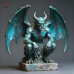HADUN al aire libre grande famosa escultura de bronce <span class=keywords><strong>Lucifer</strong></span> <span class=keywords><strong>demonio</strong></span> caído monstruo <span class=keywords><strong>demonio</strong></span> gárgola estatua - Product Image 5
