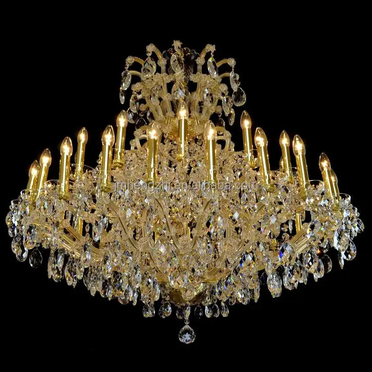 Wholesale Maria Theresa Luxury Crystal Chandelier Chrome Silver Finish Large Size for Wedding Banquet Hall Restaurant Villa