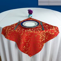 Serviettes en polyester jacquard brodées, lavables, réutilisables et écologiques pour la maison, les mariages, les fêtes, les banquets