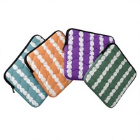 Sac pour ordinateur portable en polyester rembourré imprimé personnalisé Hawaïen Pikake Lei, couleur bonbon, pour ordinateur portable de 13 à 16 pouces, voyage, bureau