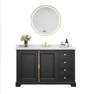 American Style Solid Wood <strong>Free</strong> <strong>Standing</strong> <strong>Bathroom</strong> Vanity <strong>Bathroom</strong> Furniture With <strong>Mirror</strong> - Product Image 1