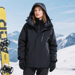 Giacca antivento termica isolata da sci Snowboard con cappuccio staccabile cappotto impermeabile per escursioni in montagna - Product Image 2