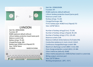 LVNOON美国股票LB04A智能BMS 24S 40A 72v有源平衡板，适用于Lifepo4/NCM/l到电池LB04A24S40A - Product Image 3
