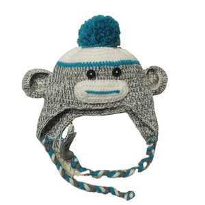 Tùy Chỉnh <span class=keywords><strong>2025</strong></span> Thời Trang Crochet Khỉ <span class=keywords><strong>Hat</strong></span> Brown Handwoven Mùa Đông Earmuffs Bím Tóc Cho Trẻ Em Bên Và Lễ Hội Những dịp - Product Image 1