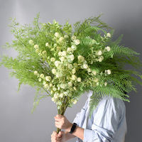 Bruiloftdecoratie Bos-stijl Groene Kunstbloemen Bladeren Vloerarrangementen - Kunstmatige Groene Bloemstukken van Plastic