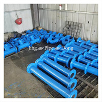 Tuyau en fonte ductile à double bride, bride en forme de cuvette, PN10/PN16, DN80/100/150, certifié ISO2531, peint au bitume, revêtement en ciment ordinaire