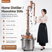 Alambic de distillation domestique en cuivre rouge Ace avec colonne de reflux pour la production de whisky, vodka, brandy, spiritueux et vin