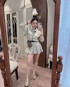 ชุดเดรสยีนส์ยืดหยุ่นพร้อมเข็มขัด ราคาสุดคุ้ม ผลิตจากผ้าผสม PA/PE เรยอน กระชับเอว ป้องกันรอยยับ สีพื้น  รับผลิตตามแบบ - Product Image 6