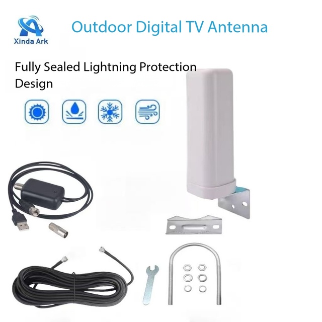 High-definition Digital DTMB DVB-T2 2.4GHz 5GHz Outdoor American European ATSC Ground Wave TV Antenna Amplifier n Type Female