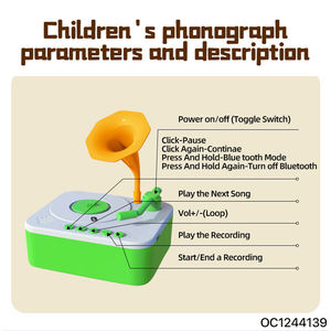 Máquina Multifuncional <span class=keywords><strong>de</strong></span> Aprendizaje <span class=keywords><strong>para</strong></span> Bebés, Gramófono, Cuentacuentos, Juguete Musical - Product Image 3