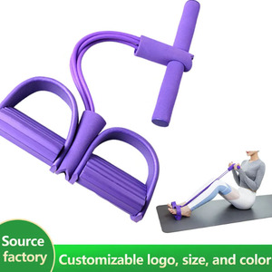 Bandes de pédale à boucle élastique de haute qualité-Ensemble de fitness en TPE 4 tubes, bandes d'entraînement à domicile de Yoga Gym en gros en vrac - Product Image 5