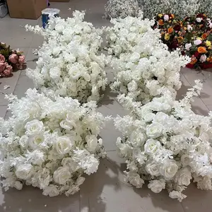 Factory Price 70cm White Centerpiece Flower Ball For Wedding Table