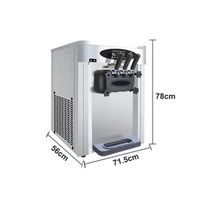 soft ice cream machine double system ice cream continuous freezer machine