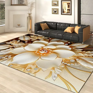<span class=keywords><strong>Tapis</strong></span> et moquette décoratifs 3D imprimés, doux, lavables, à motifs floraux, pour salon et maison - Vente chaude 0064 - Product Image 2