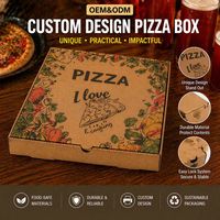 Boîte à pizza en papier ondulé avec logo personnalisé pour boulangerie restaurant pizza fête à emporter