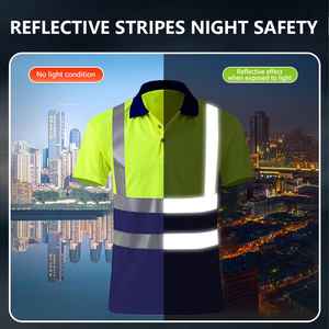 Vendita calda ad alta visibilità costruzione mineraria Gas olio personalizzato uomo riflettente di sicurezza abbigliamento da lavoro abbigliamento da lavoro Polo da lavoro camicia da lavoro - Product Image 2