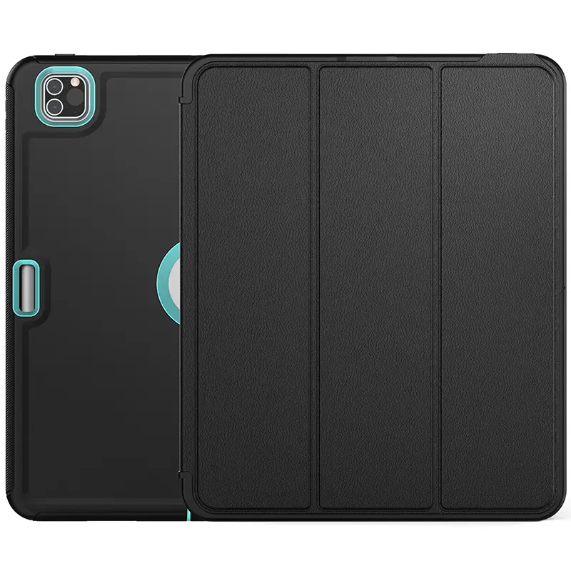 Smart shockproof PU leather TPU auto sleep wake flip tablet case for iPad Pro 12.9 2022 business folio pencil holder cover