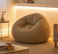 Fauteuil gonflable d'extérieur individuel en PVC floqué pour salon