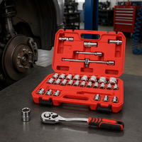 Kit d'outils universel à douilles à dégagement rapide, clé à cliquet, kit de réparation combiné pour l'entretien automobile