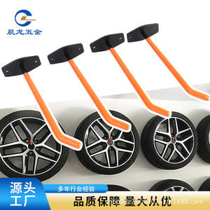 Échelle pliante murale orange robuste à très haute capacité de charge avec revêtement en caoutchouc, simplicité moderne, <span class=keywords><strong>crochet</strong></span> métallique pour pneus de garage - Product Image 5