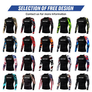 Camiseta de Compresión de Manga Larga con Protección UV para Hombre, Personalizable con Logotipo, para <span class=keywords><strong>Buceo</strong></span>, Secado Rápido, Jiu Jitsu - Product Image 3