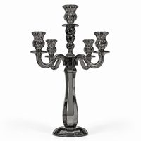 Handgeblasenes Kristallglas Wandmontiertes Kerzenhalter-Set 3 Facettierte Dekorative Kerzenständer Hitzebeständig für Hochzeit Weihnachten