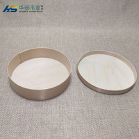 Boîte à gâteau ronde en bois, style américain, micro-ondable, écologique, jetable, pour la rentrée scolaire, boîte de rangement alimentaire, boîte cadeau