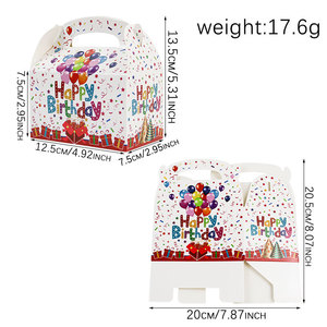 Scatola Regalo per Cupcake e Caramelle con Motivo Palloncini, Decorazione per Feste di Compleanno, Vendita all'Ingrosso - Product Image 4