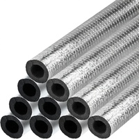 10 pièces de tubes isolants thermiques auto-adhésifs en mousse avec feuille d'aluminium pour tuyaux d'hiver, arroseurs, chauffe-eau et protection contre le gel en construction