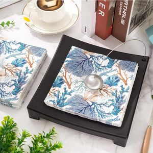 Nhà Máy Bán Buôn San Hô In Tùy Chỉnh Giấy Khăn Ăn Với Logo Cho Đám Cưới Nhà Hàng Serviettes Đảng Mô - Product Image 3