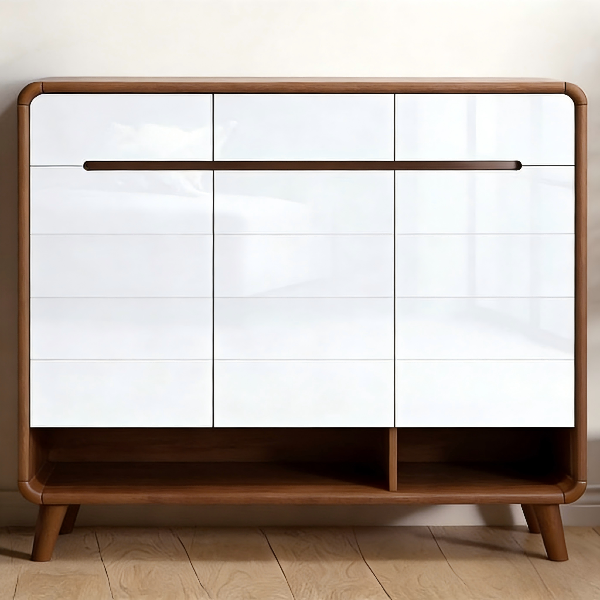 Walnut Color + White