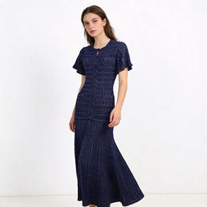 <span class=keywords><strong>Vestidos</strong></span> Casuales de Cuello Redondo con Mangas Abullonadas y Pedrería, Estilo Francés, Colección Ramadán 2026, Siete Colores - Product Image 6