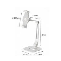 Nouveau support de tablette en alliage d'aluminium à dégagement rapide, rotation à 360 degrés, support de bureau réglable, support de bureau à domicile, iPad Soporte Para Tableta