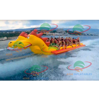 Resort jouets aquatiques jeux de sport de mer gonflable dragon flotteur bateau banane bateau