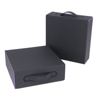 Boîte de rangement moderne pour jeux de société avec revêtement en cuir PU/PVC pour cartes à collectionner personnalisées et articles de collection